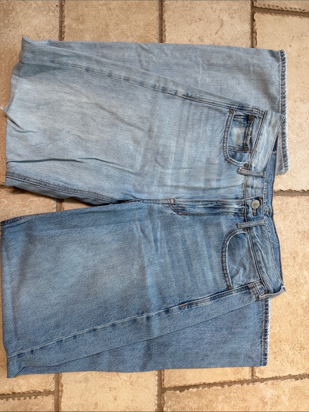 Abercrombie & Fitch Light Blue Wide Leg Jeans